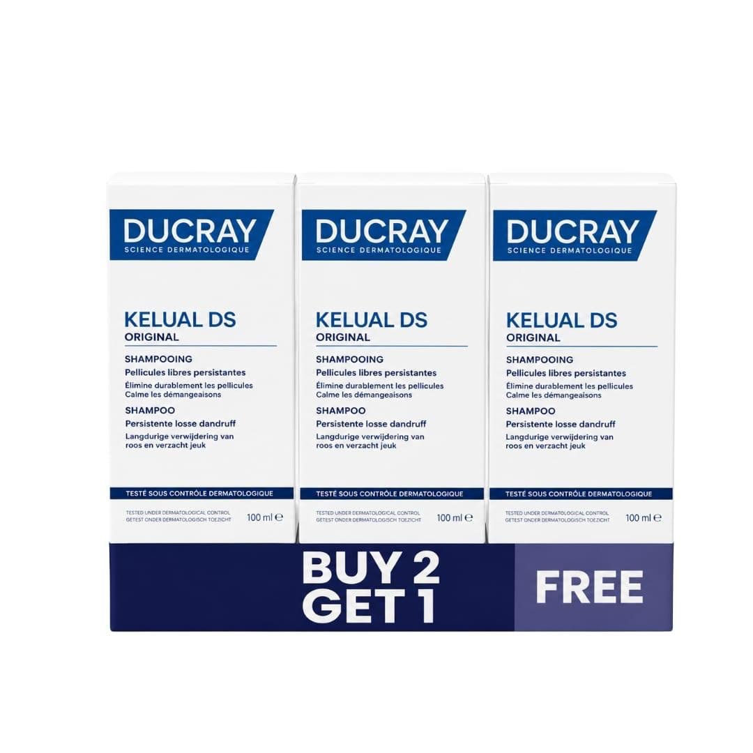 Buy 2 Get 1 Ducray Kelual Ds Original Shampoo Persistent Loose Dandruff 100 ml