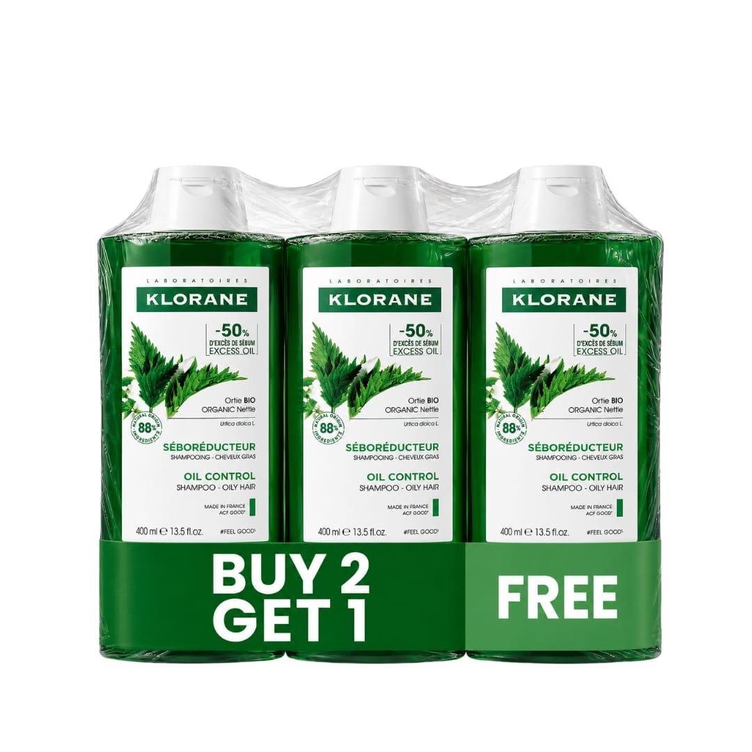 Buy 2 Get 1 Klorane Oil Control Shampoo 400 Ml