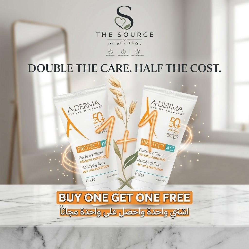 ADERMA Protect Ac Fluide Solaire Visage Matifiant 40ml SPF50+ OFFER 1+1