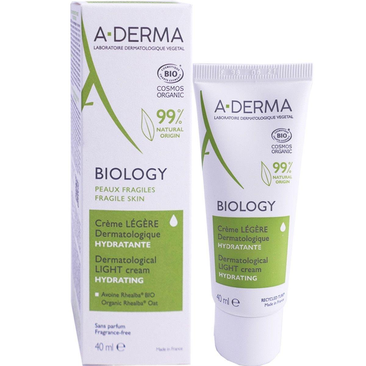 ADERMA Biology Creme Legere Dermatologique Hydratante 40ml