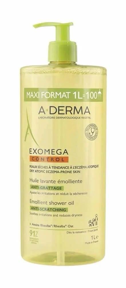 ADERMA Exomega Control Huile Lavante Emolliente Anti-Grattage 1L